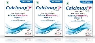 P Tablets With Calcium And Phosphorus To Support Bone Strength And Health, Help Increase Calcium Absorption| 15 Tablets (Pack of 3)
