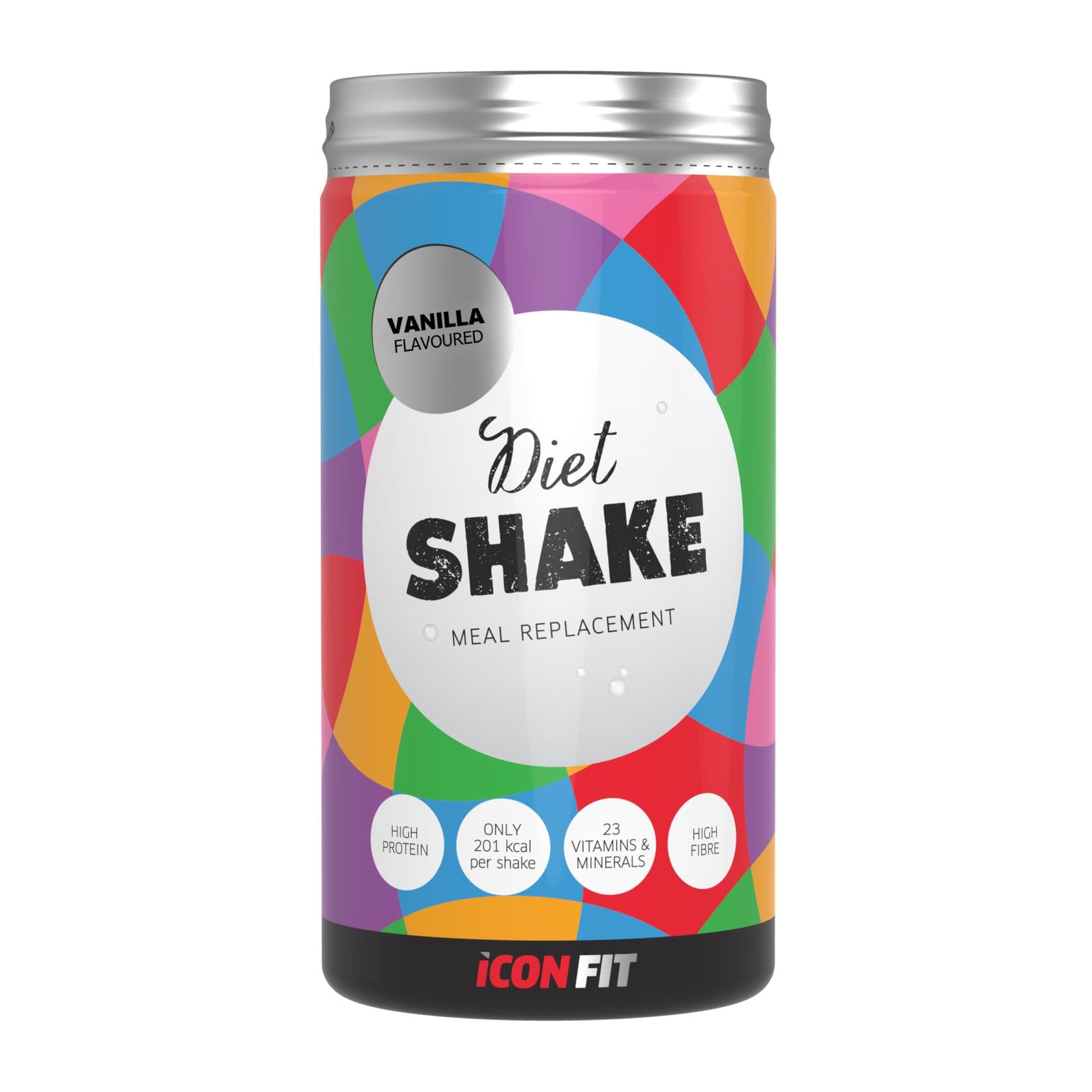 ICONFIT Diet Shake, Healthy Meal Replacement Shake, Only 200Kcal per Shake, 23 Vitamins and Minerals, Comes in Several Flavors Including Chocolate, Strawberry and Vanilla, 13 Shake Tub 715g (Vanilla)