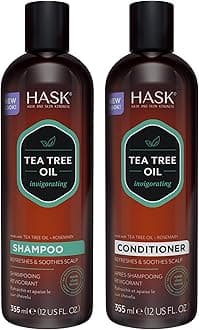 Tea Tree Oil & Rosemary Invigorating Shampoo + Conditioner Set | Refreshes Scalp, Soothes, Sulfate-Free, Paraben-Free, Gluten-Free, Color Safe | 12oz each