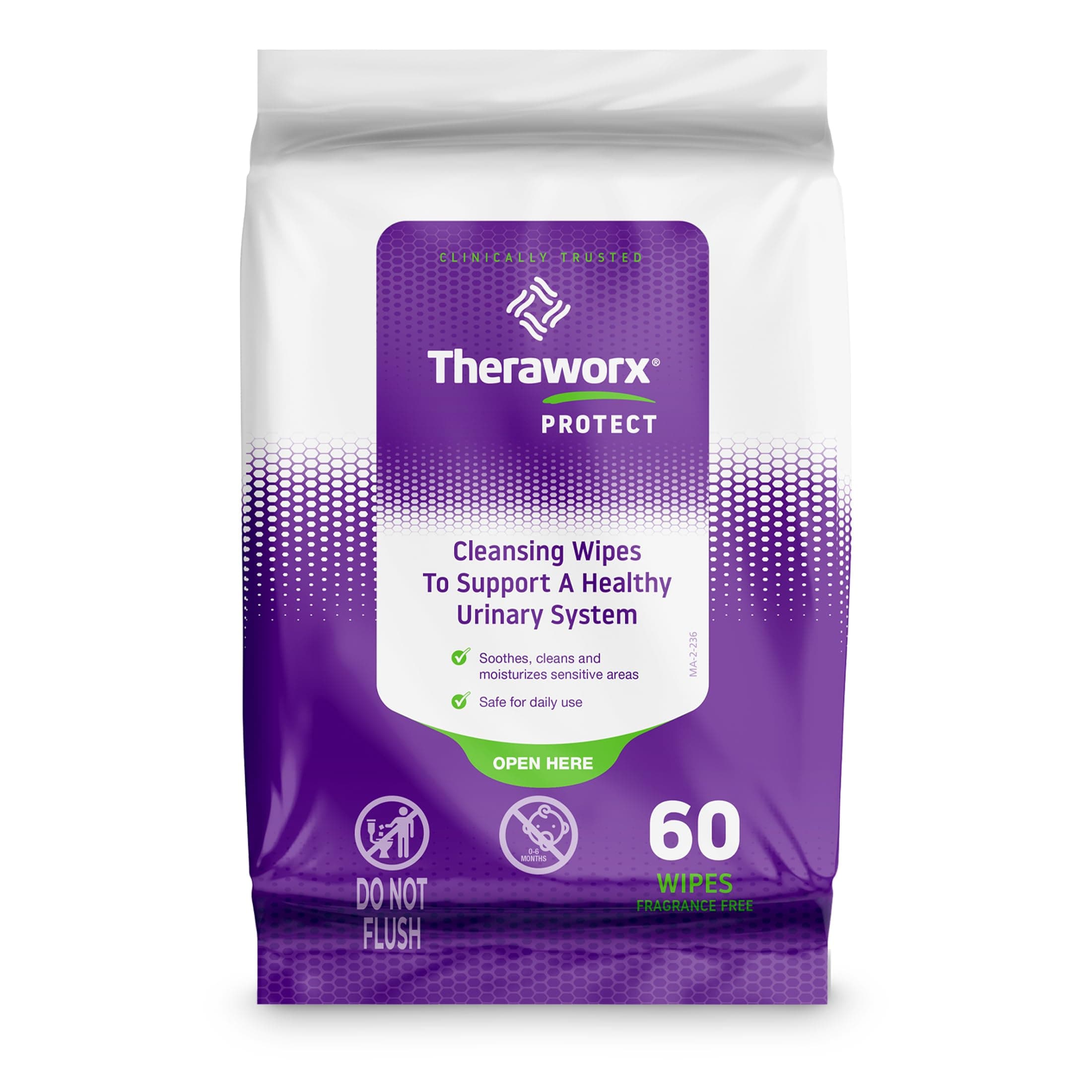 - Theraworx Protect 60-Count Cleansing Wipes To Help Support A Healthy Urinary System