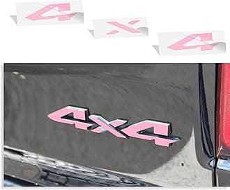 Reflective Concepts 4x4 Emblem Overlay Decal Sticker -Fits: 2019-2026 Ram, NOT for Classic - (Color: Pink)