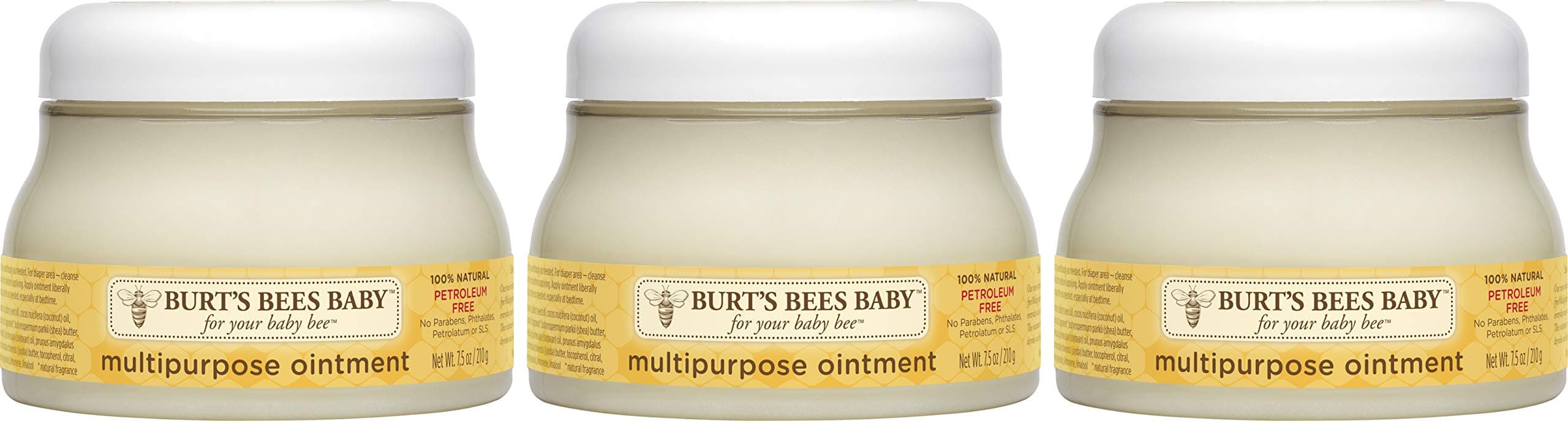 Baby 100% Natural Multipurpose Ointment, 7.5 Ounces (Pack of 3) (Packaging May Vary)