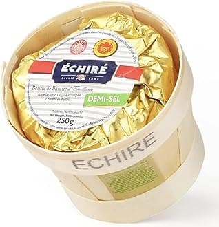 Echire AOC Salted French Butter in Basket - 8.8 oz / 250 g (Pack of 2) - OVERNIGHT GUARANTEED