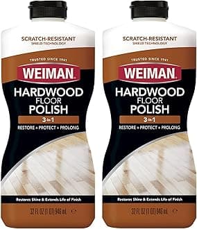 Wood Floor Polish and Restorer 32 Ounce (2 Pack) - High-Traffic Hardwood Floor, Natural Shine, Removes Scratches, Leaves Protective Layer - Packaging May Vary