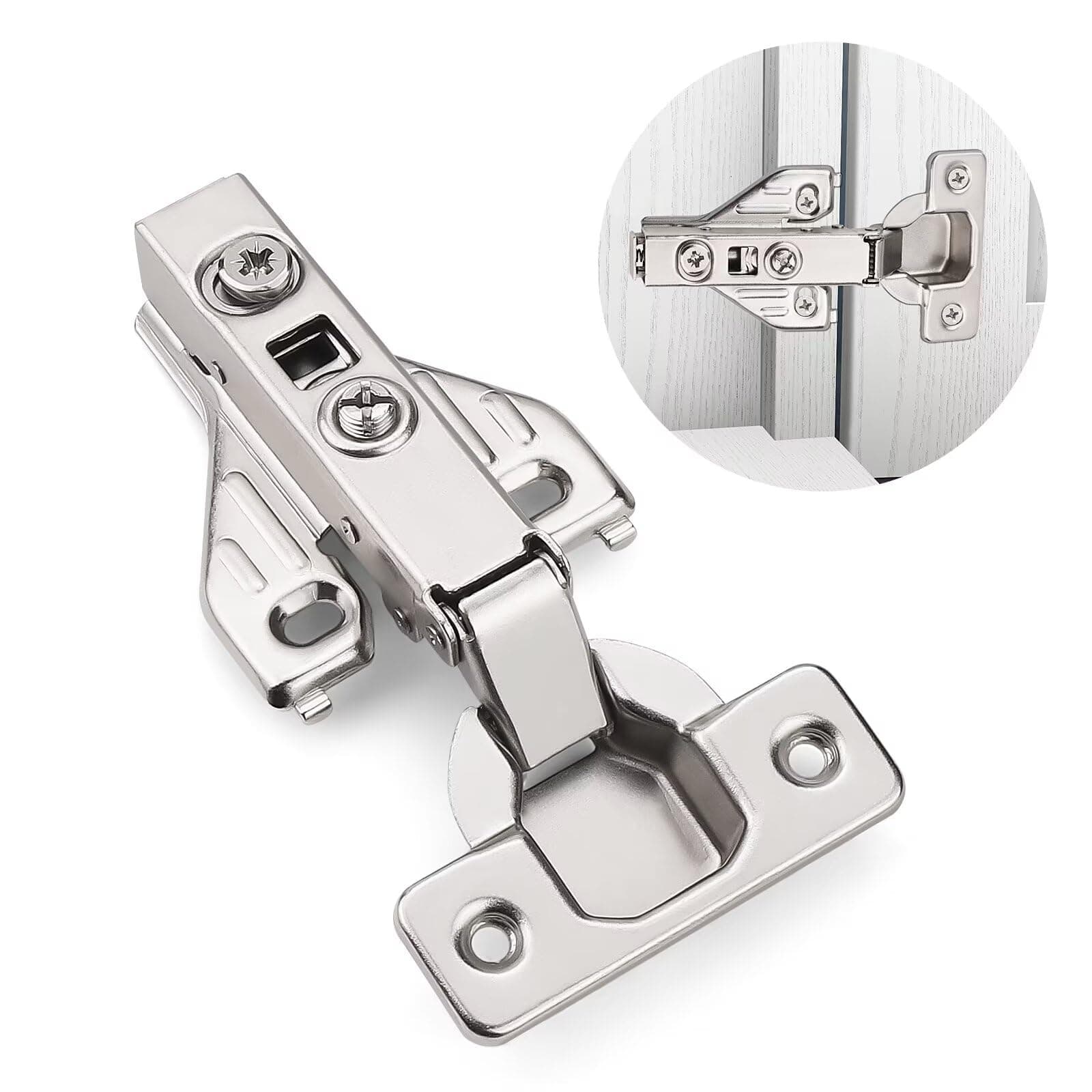 1 Pairs (2 Pack) Soft Close Kitchen Cabinet Door Hinges fit for Face Frame Cabinet,105 Degree Opening Angel Self Closing with Mounting Screws by Probrico