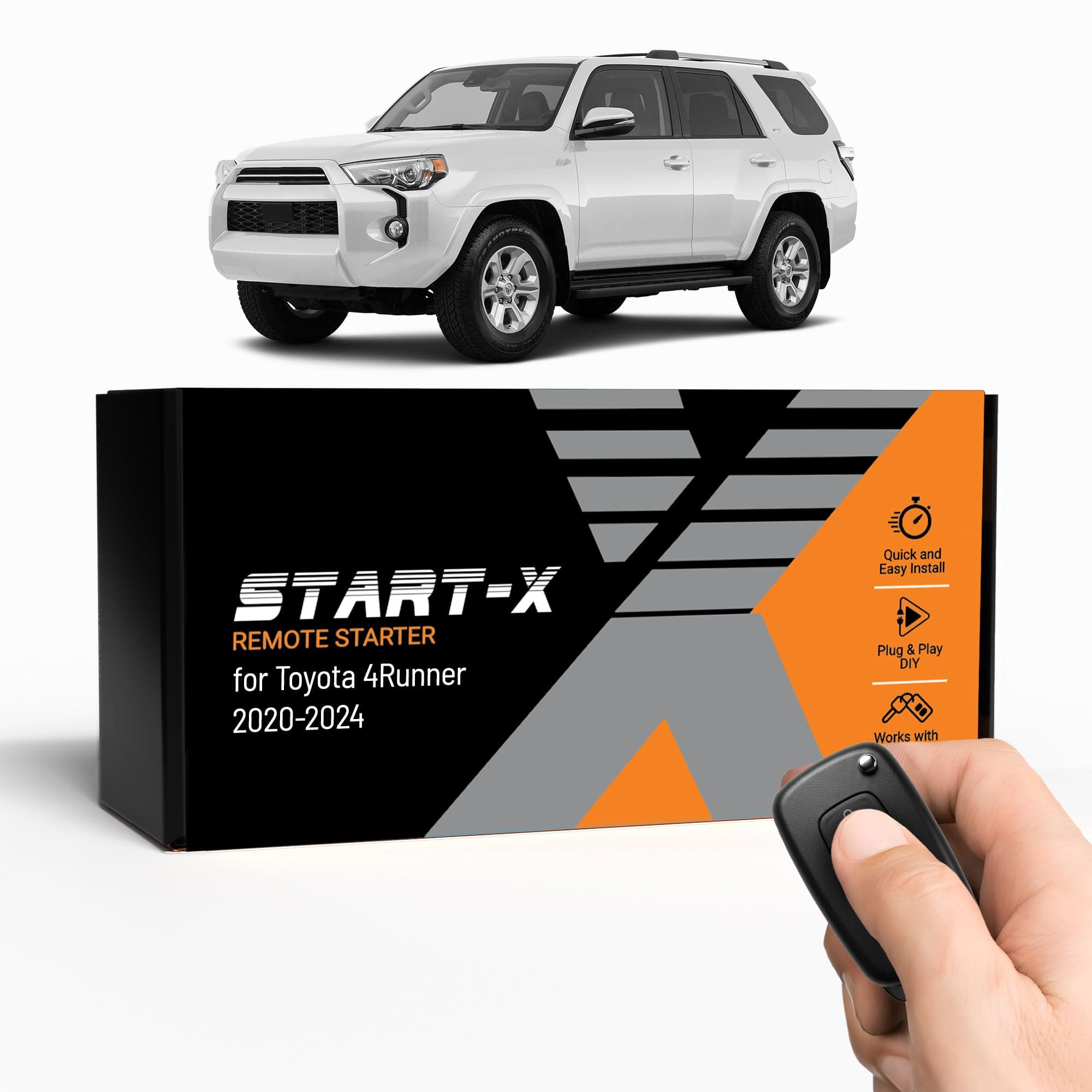 Start-X Remote Starter Kit for Toyota 4Runner (2020, 2021, 2022, 2023, 2024) Vehicles | Push-to-Start Ignition | Plug & Play Install | Lock 3X to Remote Start | Zero Wire Splicing