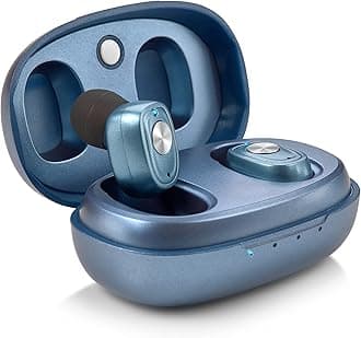 Rechargeable Pair w/Noise Cancelling, Digital Device for Seniors & Adults - ITC Nano Personal - One Touch Control & Low Distortion Assist Device, Blue