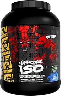 Hardcore ISO Whey Protein Isolate Powder Acts Fast to Help Recover, Build Muscle, Bulk and Strength, 5 lb - Vanilla Ice Cream