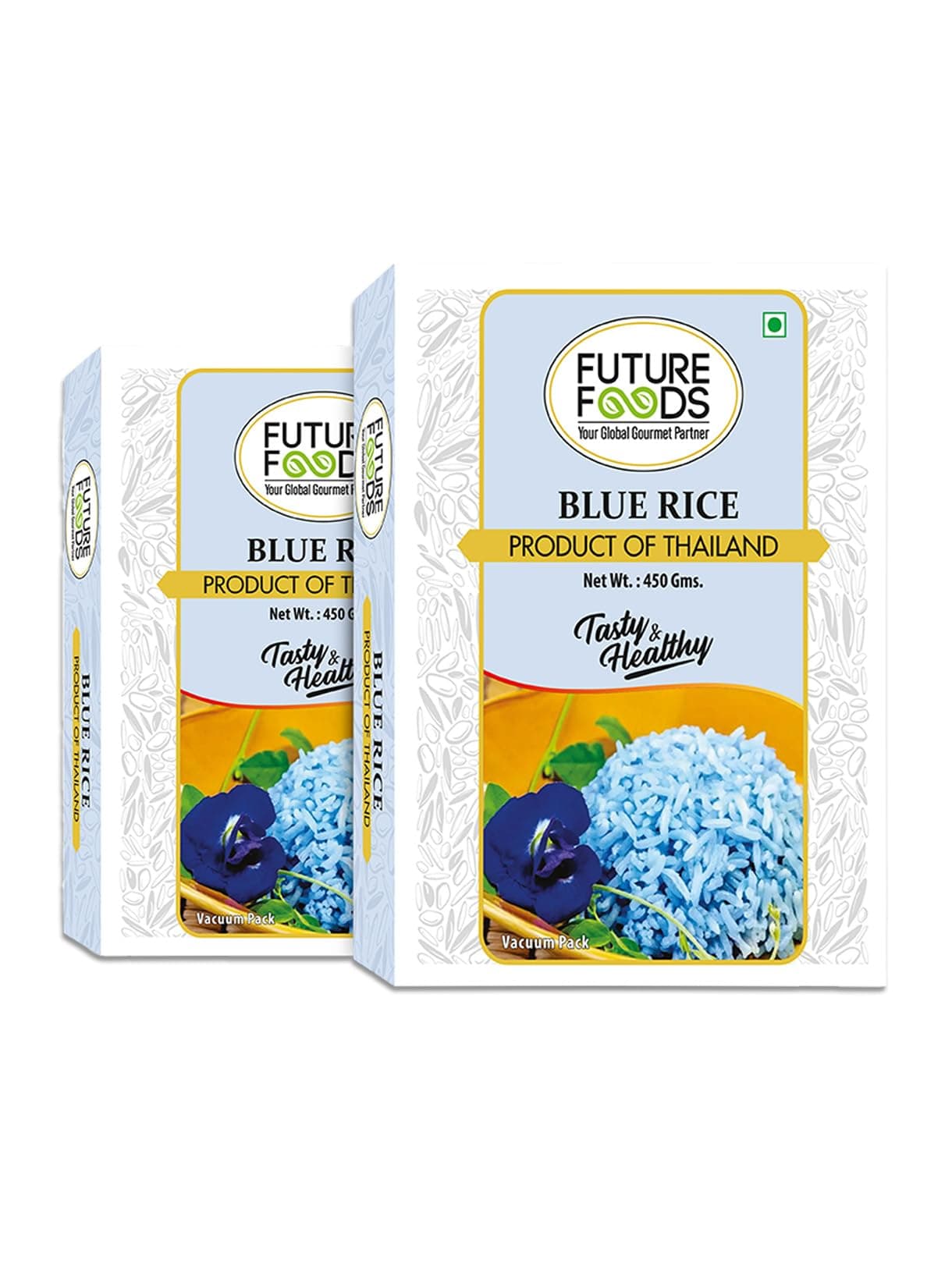 Future Foods Premium Thai, Jasmine Blue Rice 450gram(Pack of 2) |Short Grain|Healthy & Rich in Antioxidants|Sugar-Free & Gluten Free|Cholesterol & Fat-Free|Supports Digestion|Easy to Cook
