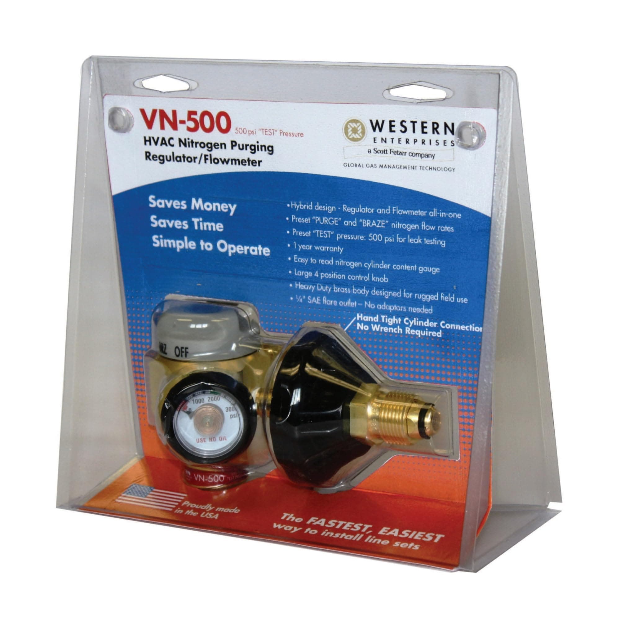 Western Enterprises VN-250 Flowmeter Nitrogen Purging Regulator w/250 PSI Test Pressure