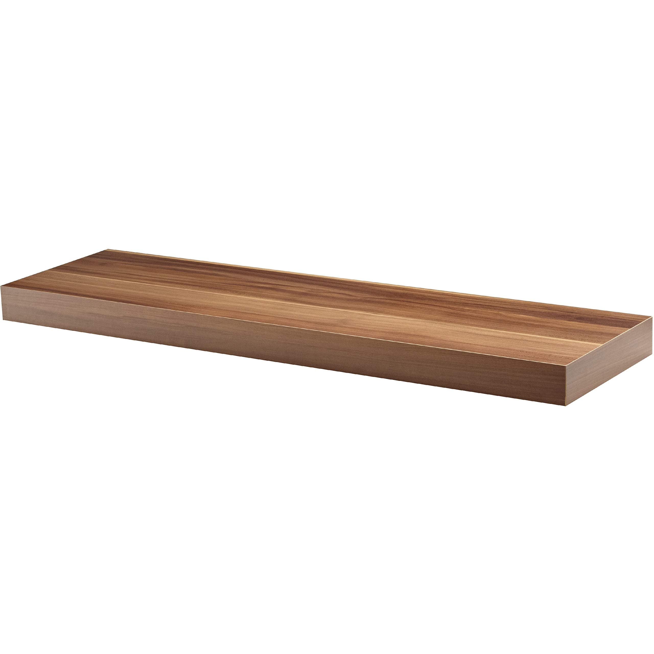 Walnut Floating Shelf Kit 900x250x50mm