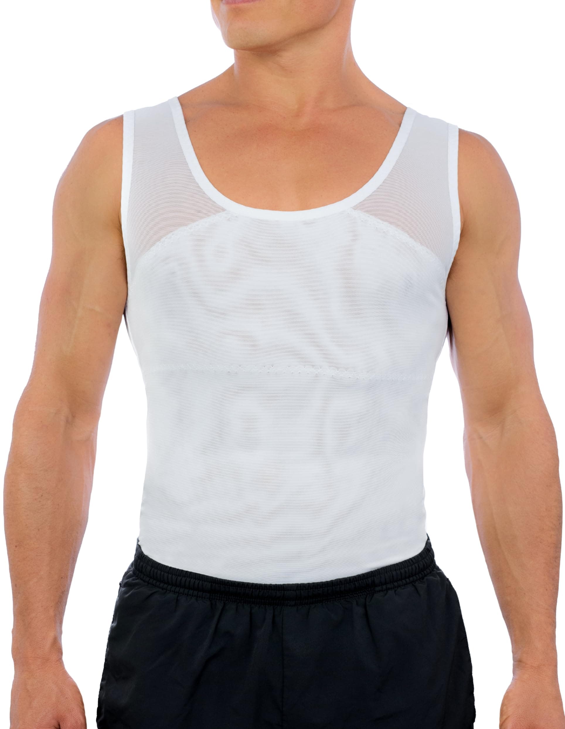 Original Men’s Compression Shirt – مشد رجالي تيشيرت ضغط لإخفاء التثدي وشد البطن – قميص داخلي للتنحيف وتنسيق القوام (غير مرئي تحت الملابس