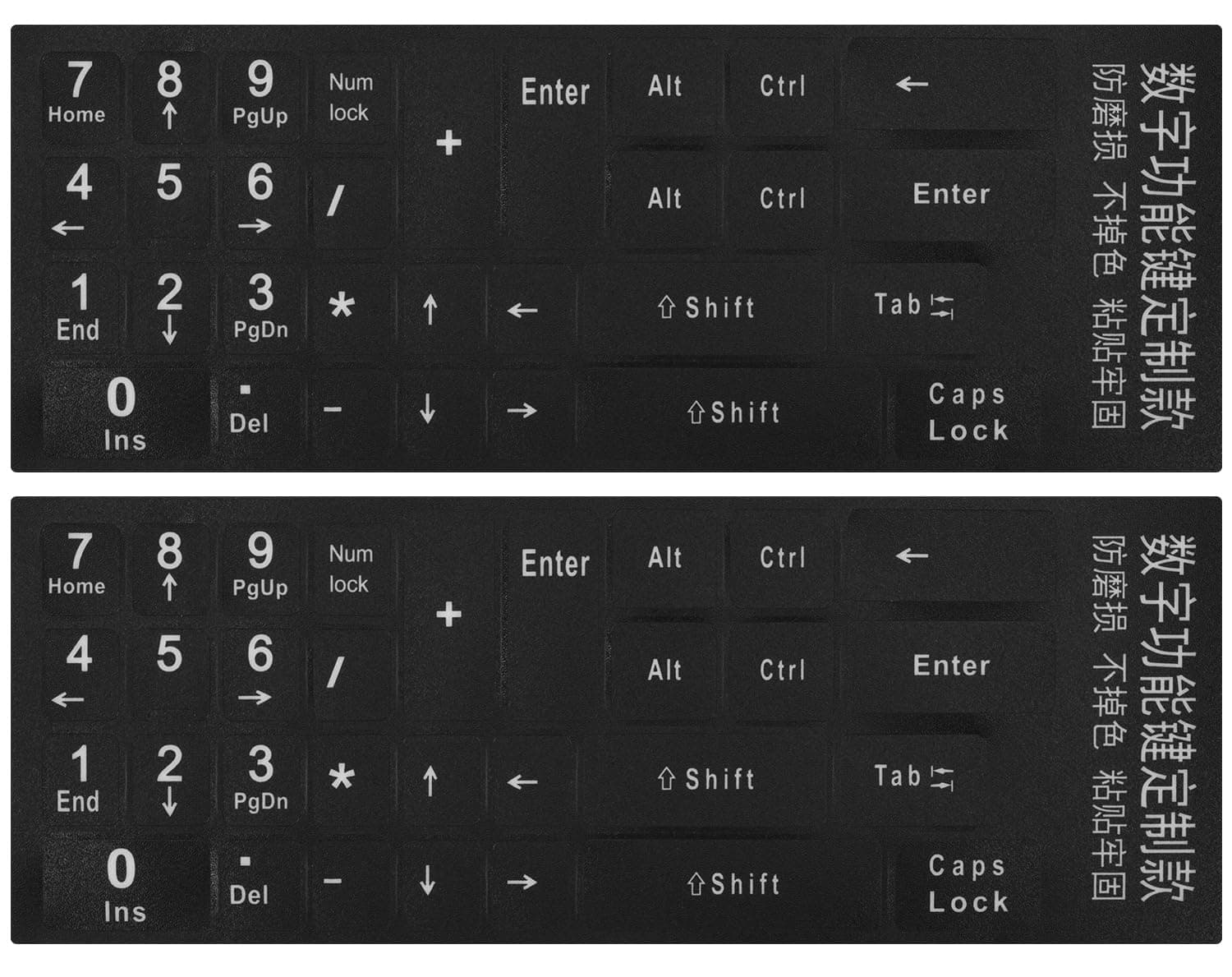 2PCS Keyboard Number Stickers, Keyboard Number Pad Replacement Stickers Universal for Wireless Numeric Pad Numpad Keypad, Laptop, Desktop, Computer, Keyboard Numbers Sticker -Matte