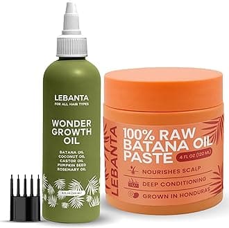 Raw Batana Oil for Hair Growth - Cold Pressed Scalp Mask and Wonder Growth Oil Serum, thick and strong natural hair for men & women