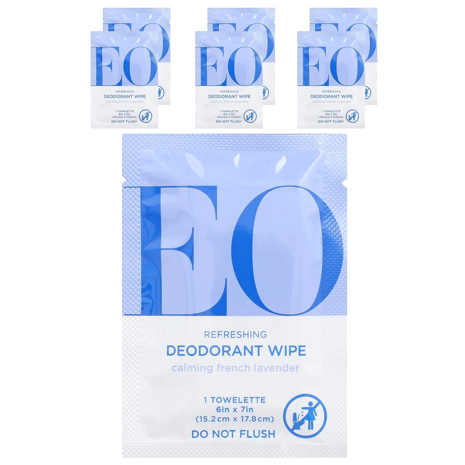 Deodorant Lavender Wipes, 6 Count