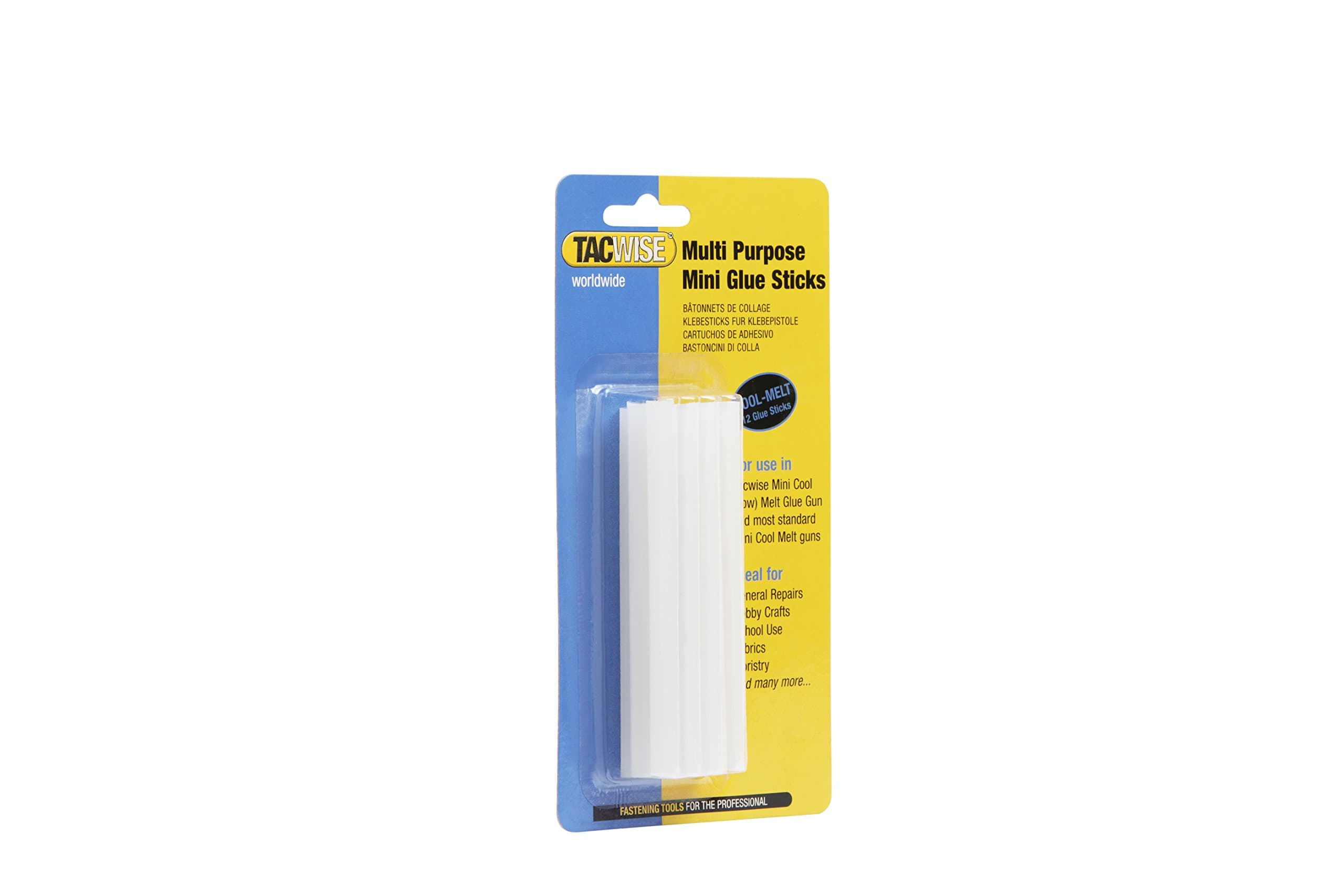 Tacwise0476 Cool Melt Glue Sticks, 7.4mm x 100mm, Pack of 12, Clear, Beige, 100mm Long