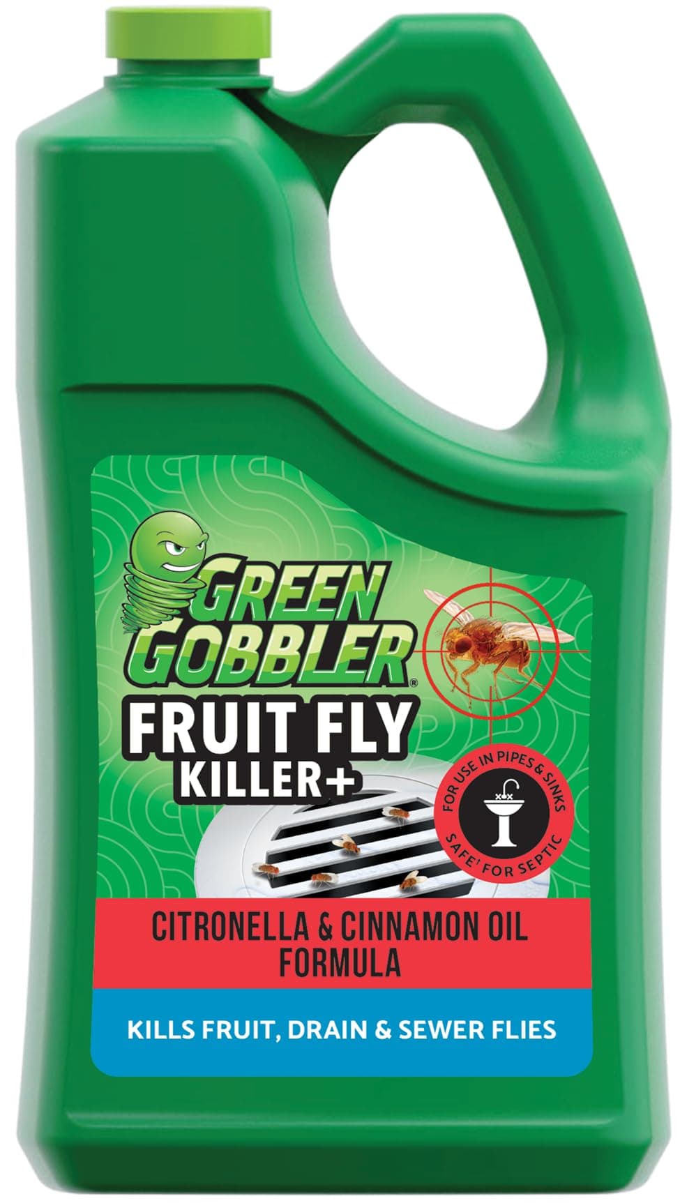 Green Gobbler Fruit Fly Goodbye Gel Drain Treatment | Killer Flies & Eliminator (1 Gallon)