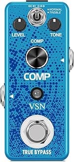 VSN Guitar Compressor Pedal for Analog Compression Effect Pedal Ultimate Comp Guitar Effects for Electric Guitar True Bypass
