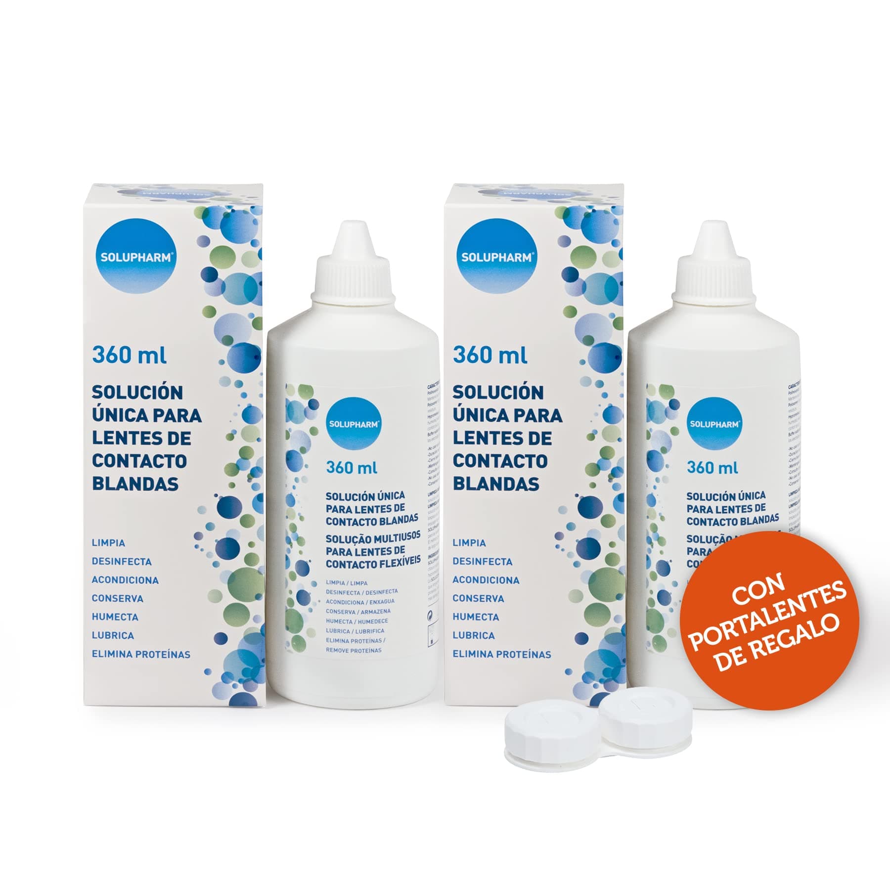 SolupharmSingle Solution for Soft Contact Lenses – Package of 2 x 360 ml – Total: 720 ml