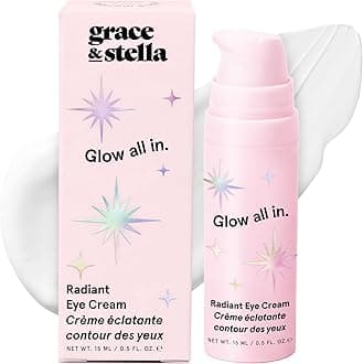grace & stella Retinol & Caffeine Under Eye Serum Anti Aging - Travel Essentials - Hydrating Cream with Niacinamide, Peptides - Reduce Wrinkles, Crow's Feet, Puffiness - Vegan Skincare (0.5 floz/15ml)