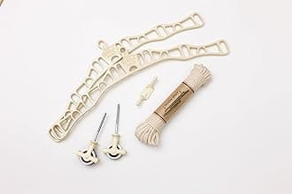 Sheila Maid ® Original Indoor Ceiling Clothes Laundry Drying Airer Rack - 6 Rail 57" (145cm) Long - Cream Cast Iron