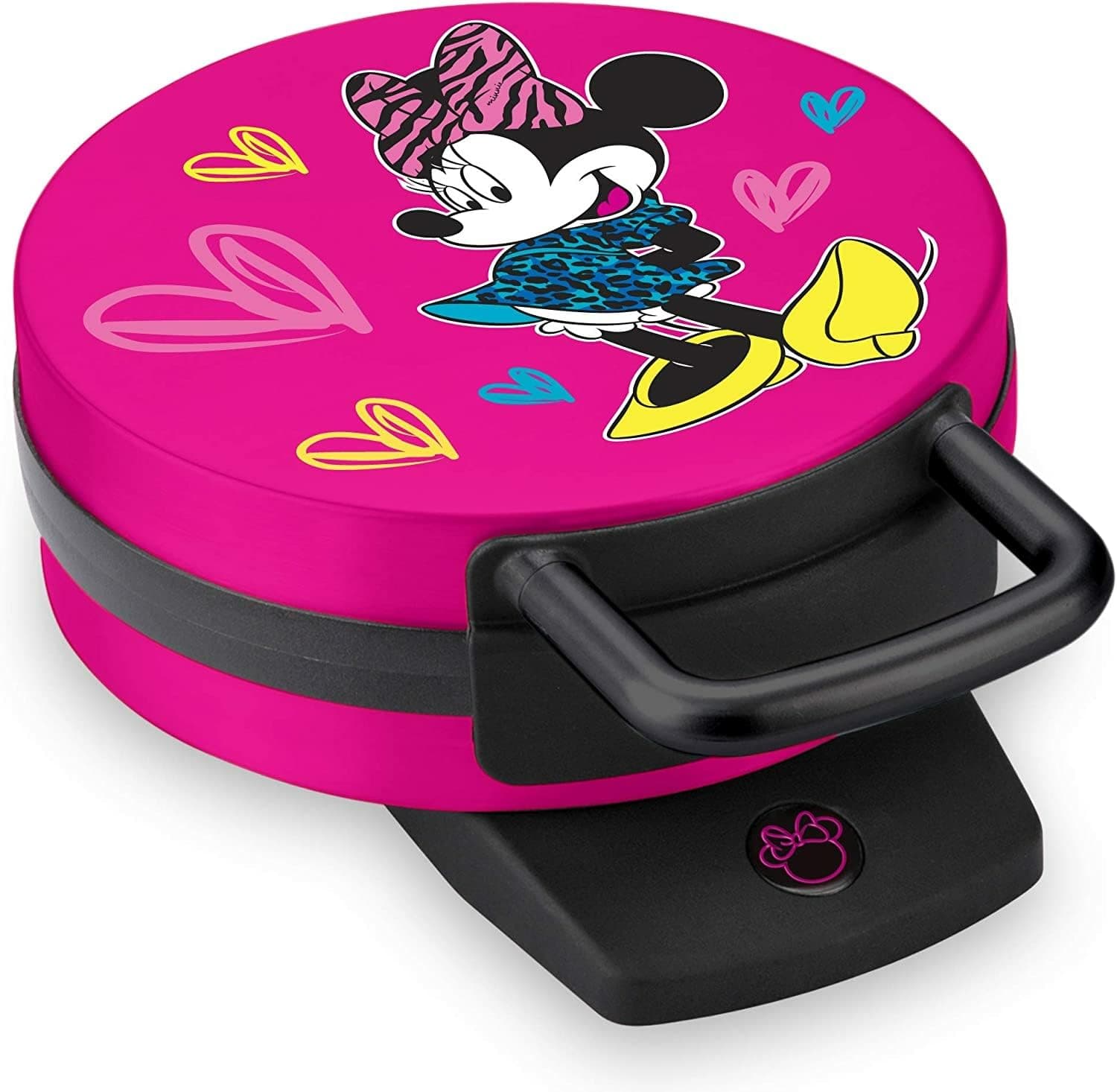 Minnie Mouse Waffle Maker by Select Brands - Nonstick Waffle Iron for Fun Minnie-Shaped Waffles - Disney Kitchen Gift - 800 Watts