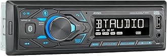 JENSEN MPR210 7 Character LCD Single DIN Car Stereo Radio | Push to Talk Assistant | Bluetooth Hands Free Calling & Music Streaming | AM/FM Radio | USB Playback & Charging | Not a CD Player