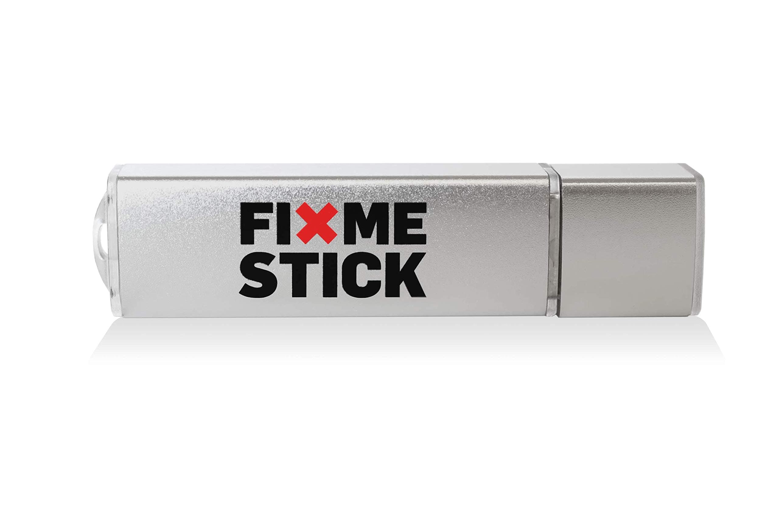 FixMeStick Virus Removal Device - Unlimited Use on up to 3 PCs for 1 Year (Silver)