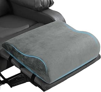Extra Large Recliner Leg Pillow, Foam Foot Rest Cushion Wave Shape Recliner Footrest Extender, Multi Purpose Back & Lumbar Support Pillow for Bed, Sofa Couch, (Light Grey)