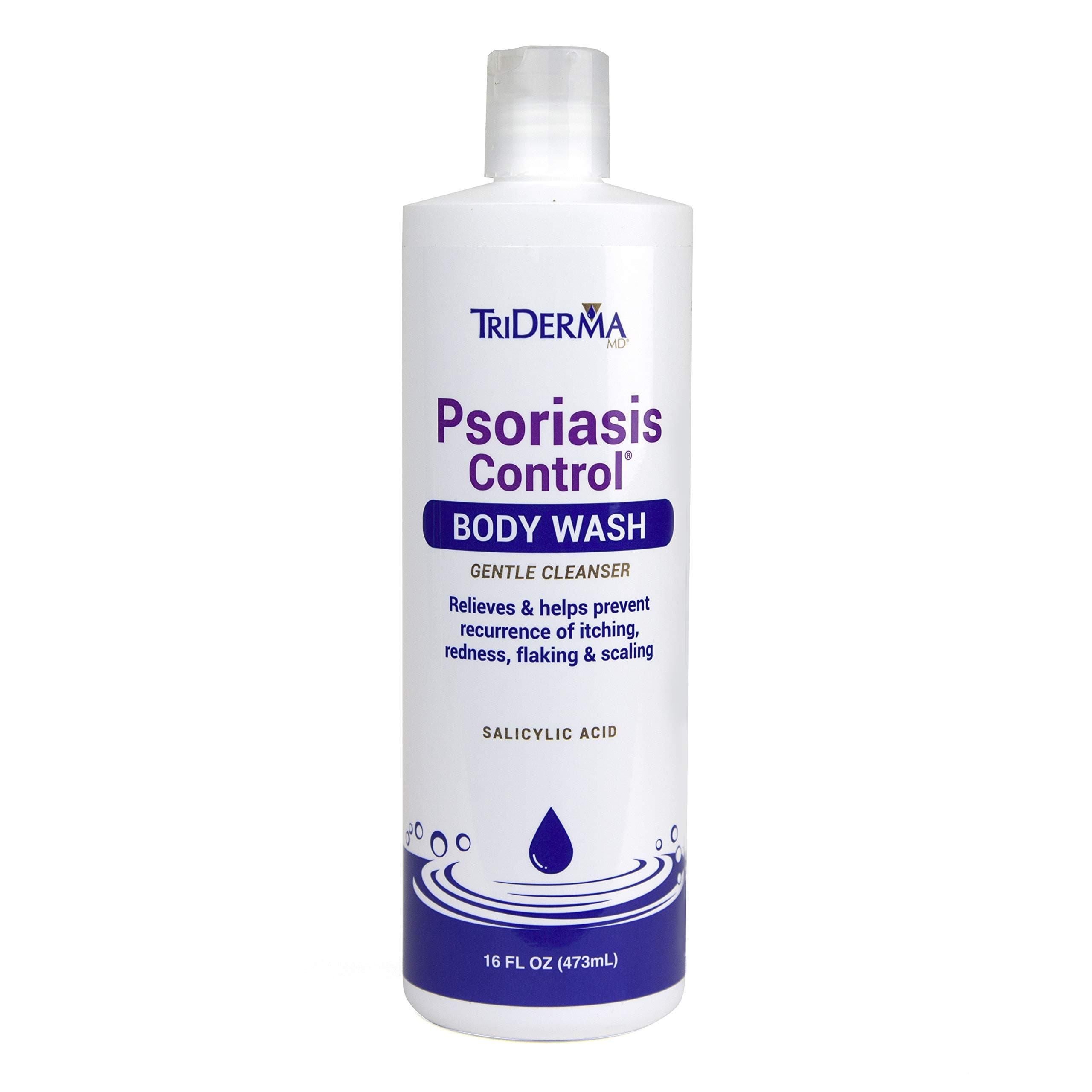TriDerma - Body wash for psoriasis control: mild cleanser with 2% salicylic acid, AP4 aloe vera gel: treatment for psoriasis