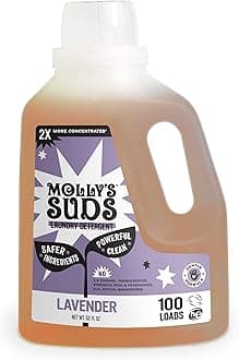 Molly's Suds Liquid Laundry Detergent | Natural Laundry Detergent Soap for Sensitive Skin | 2x Concentrated, High Efficiency (HE) | Lavender - 100 Loads