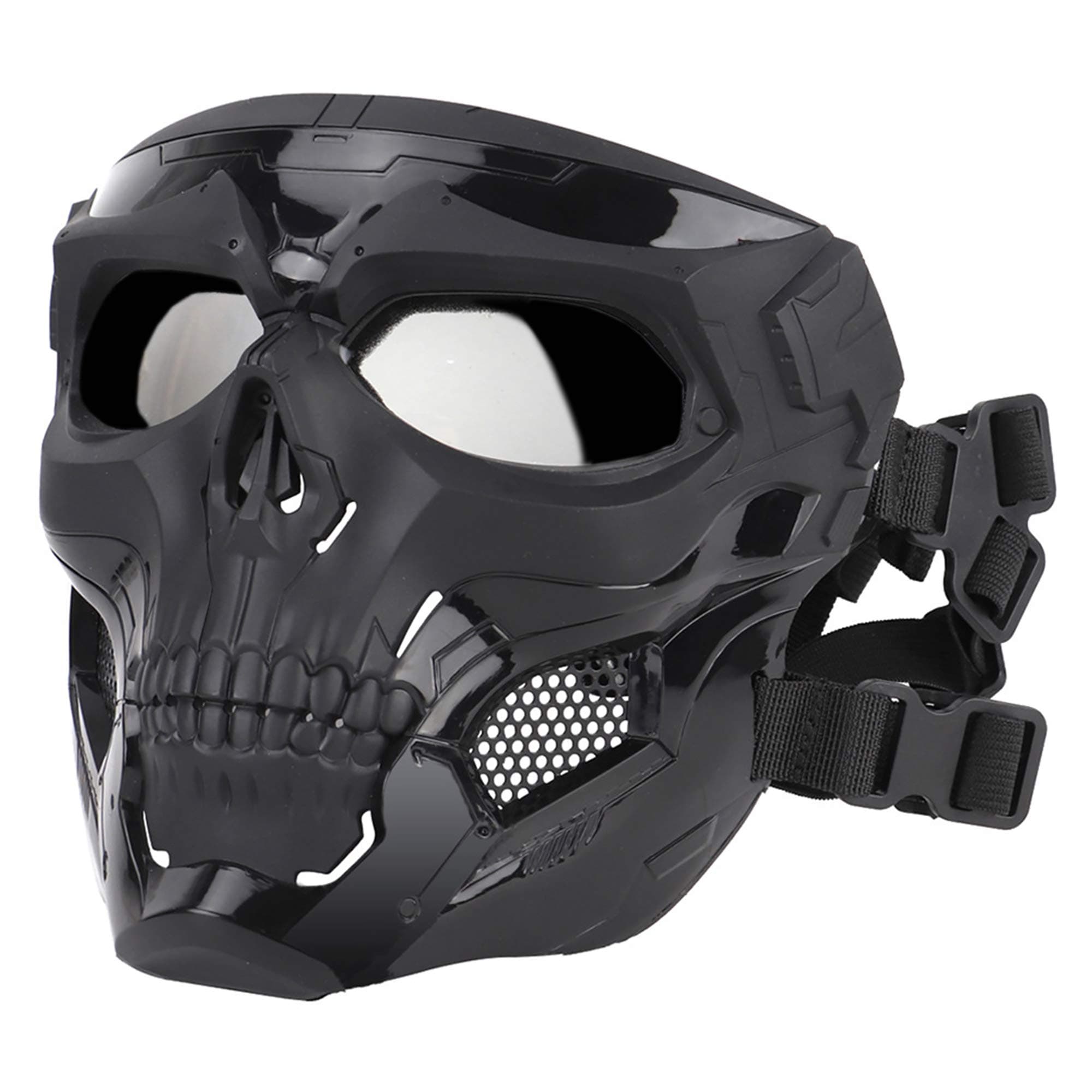 Tactical Skull Mask, Breathable Full Face Protective Mask for Cs Paintball Wargame Halloween Cosplay Costume Party