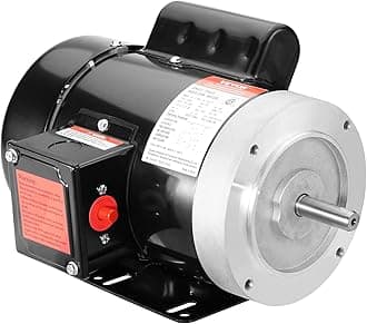VEVOR3/4 HP Electric Motor 1725 RPM, AC 115V/230V, 56C Frame, Air Compressor Motor Single Phase, 5/8" Keyed Shaft, CW/CCW Rotation for Agricultural Machinery and General Equipment