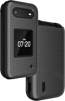 Case for Nokia 2760 2780 Flip Phone, Slim Hard Shell Protector Cover with Grid Texture for Tracfone N139DL, TA-1398, TA-1451, TA-1420 - Black