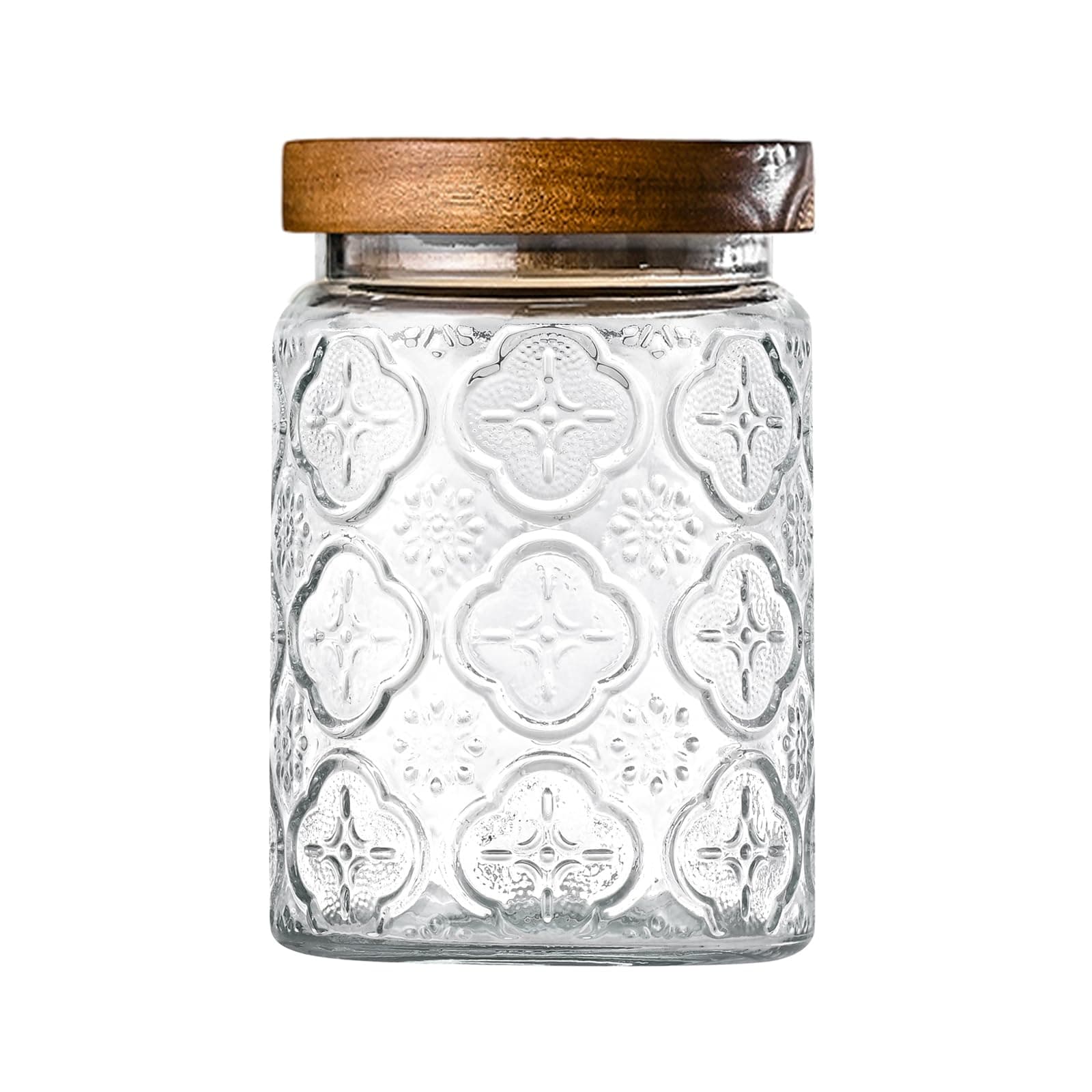 Adodeen 25oz Vintage Glass Jar With Lid, Glass Storage Containers, Airtight K...