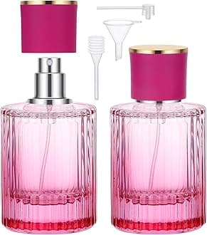 Segbeauty 50ml Perfume Travel Refillable, 1.7 Oz Cologne Atomizer Sprayer for Perfume, 2 Pacs Vintage Empty Perfume Bottles Perfume Spray Bottle Glass Bottle Toiletries Sample Container for Dispensing