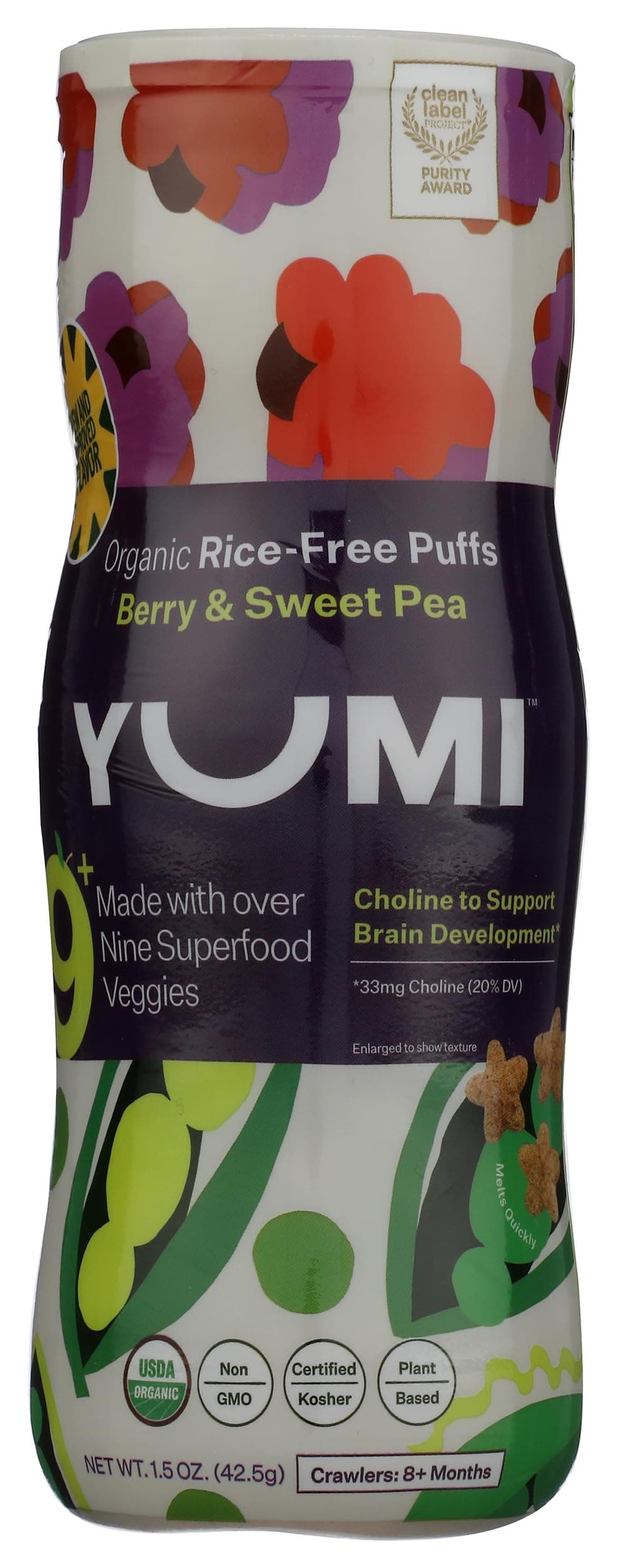 Yumi Puffs Berry Sweet Pea 1.5 OZ