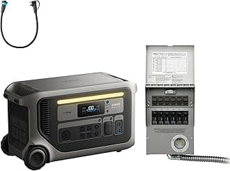 Anker SOLIX F3000 Portable Power Station with Home Backup Kit, 3,072Wh, 6,000W Recharging, Solar Generators for Home Use, Expandable to 24kWh, For Outages, Camping, RVs, Emergencies