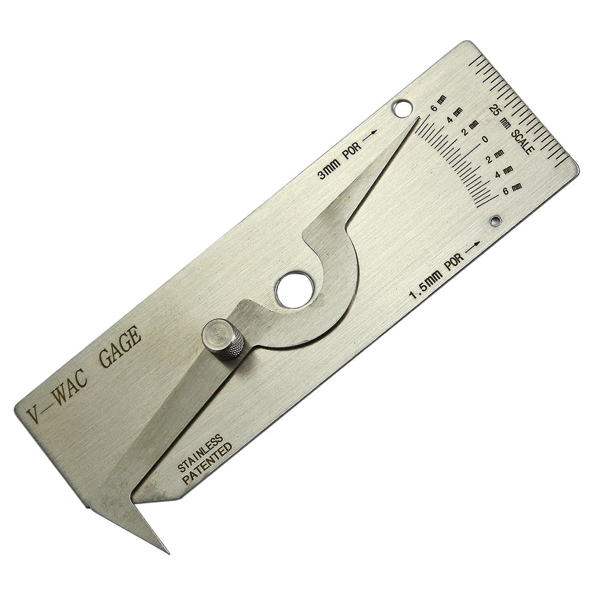 RIVERWELD V-WAC Single Weld Gage Welding Inspection Thread Gauge Metric Stainless Steel Checks Undercut Crown Height Porosity Pits