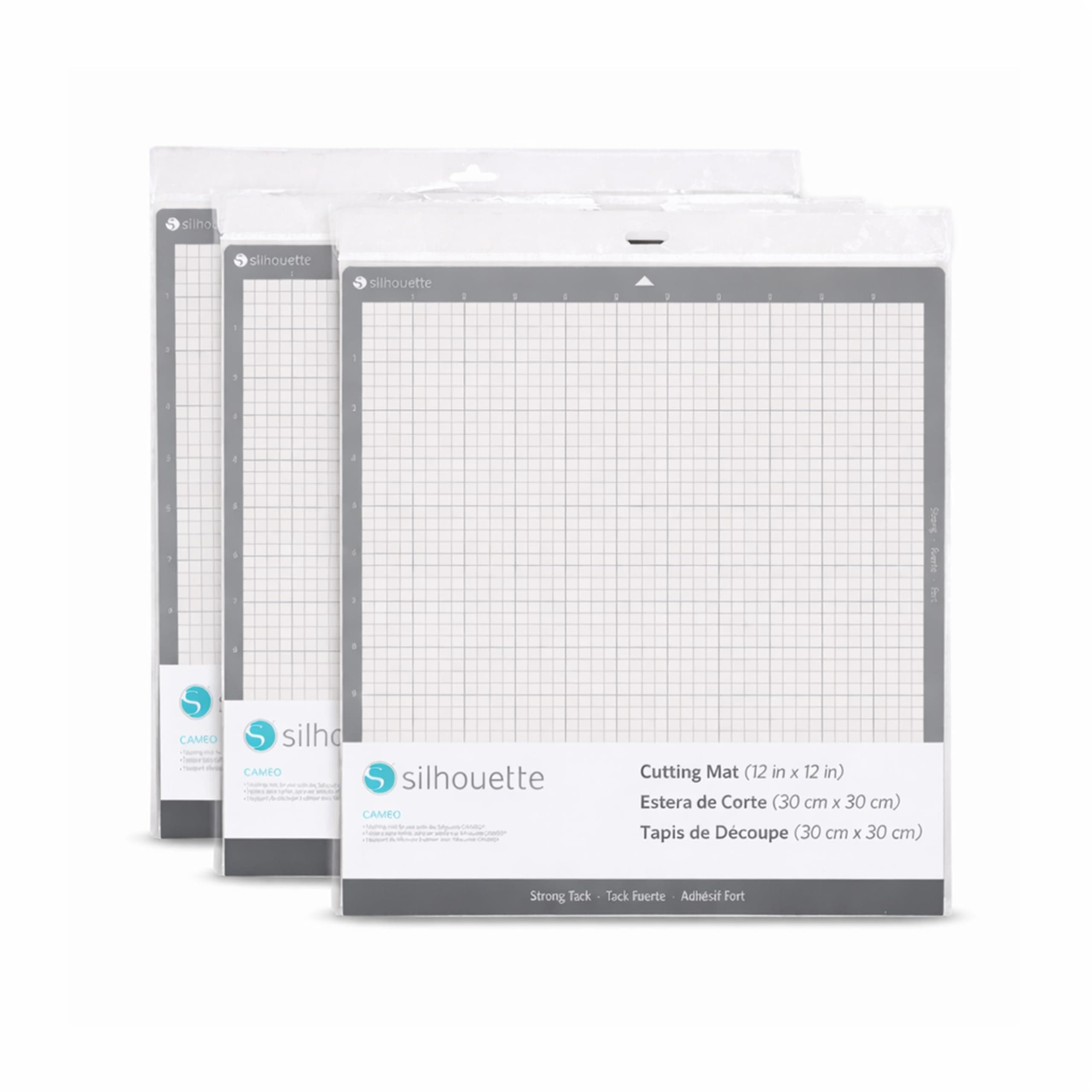 Silhouette America CUT-MAT-12-3T Cameo -All Versions-Cut Mat (3 Pack) with 50 Designs