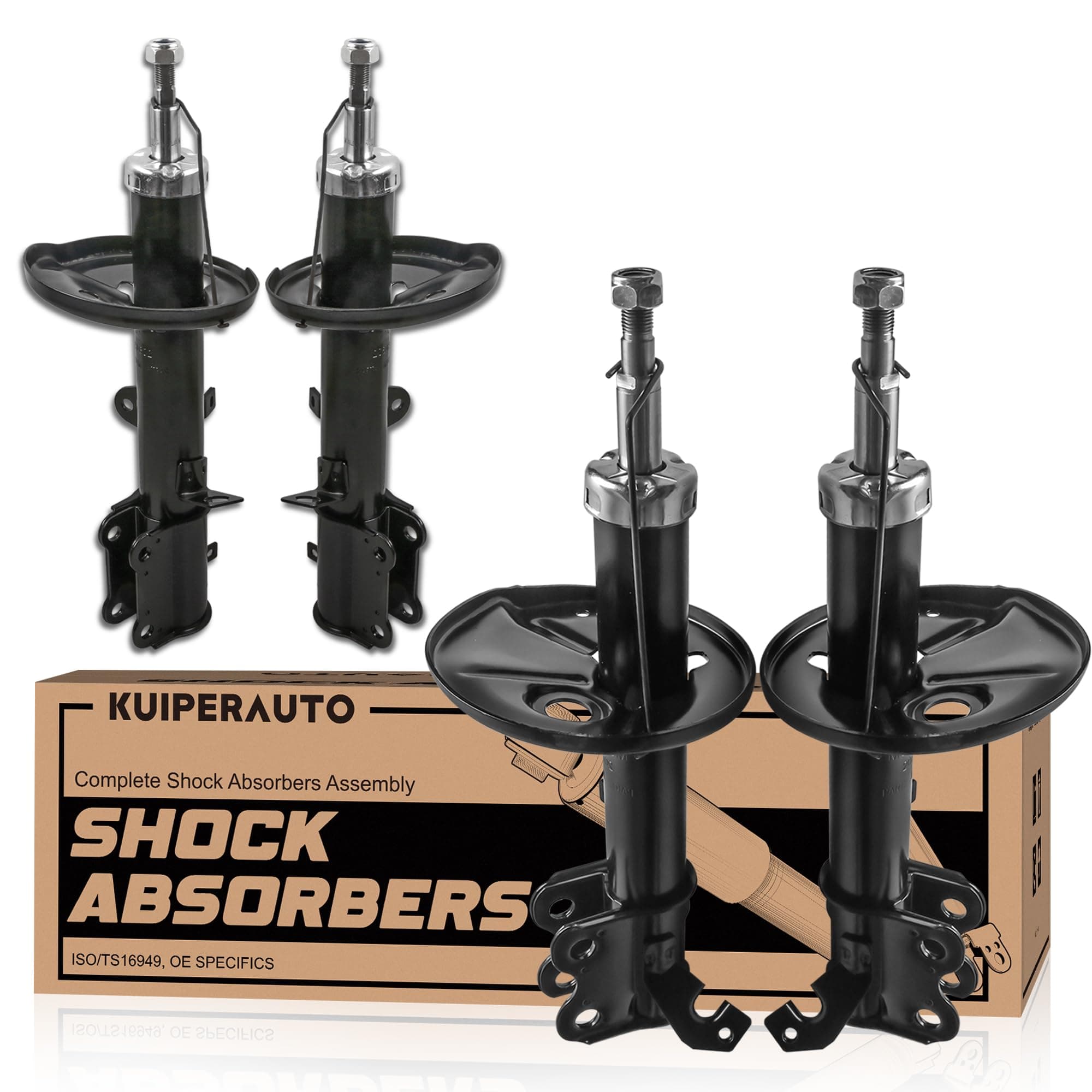 Front and Rear Complete Strut Assemblies Shocks Absorbers 71951 71952 71953 71954 Compatible for 1993-2002 Toyota Corolla 1998-2002 Chevy Prizm（Set of 4）