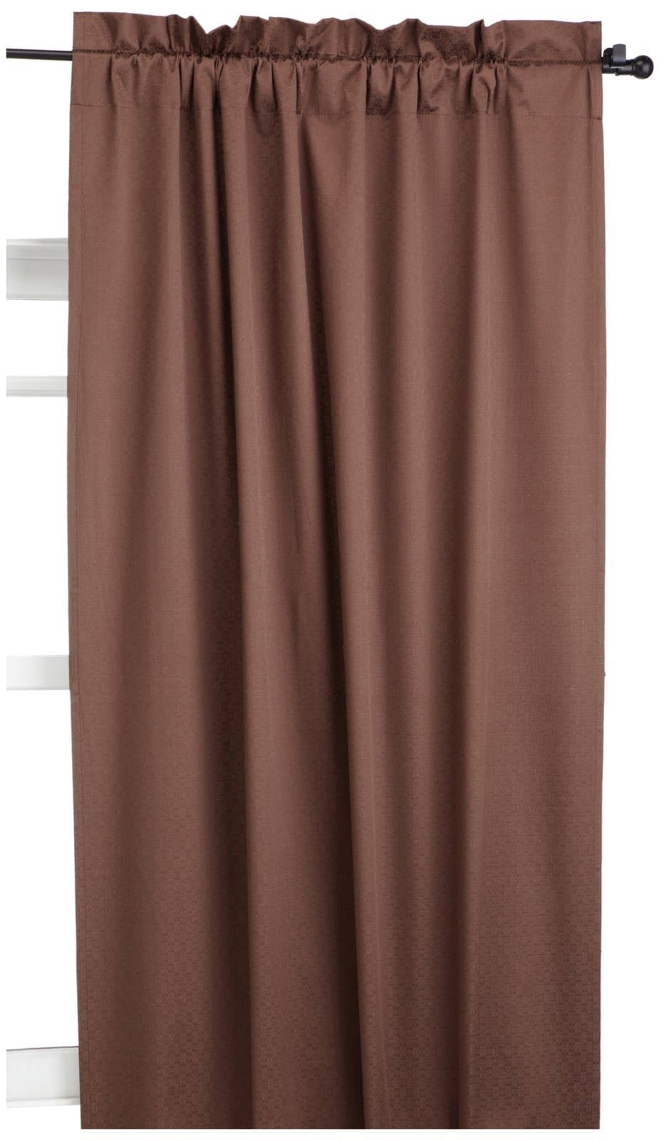 ECLIPSE Blackout Curtains for Bedroom-Canova 42" x 84" Insulated Darkening Single Panel Rod Pockets Window Treatment Living Room, Chocolate