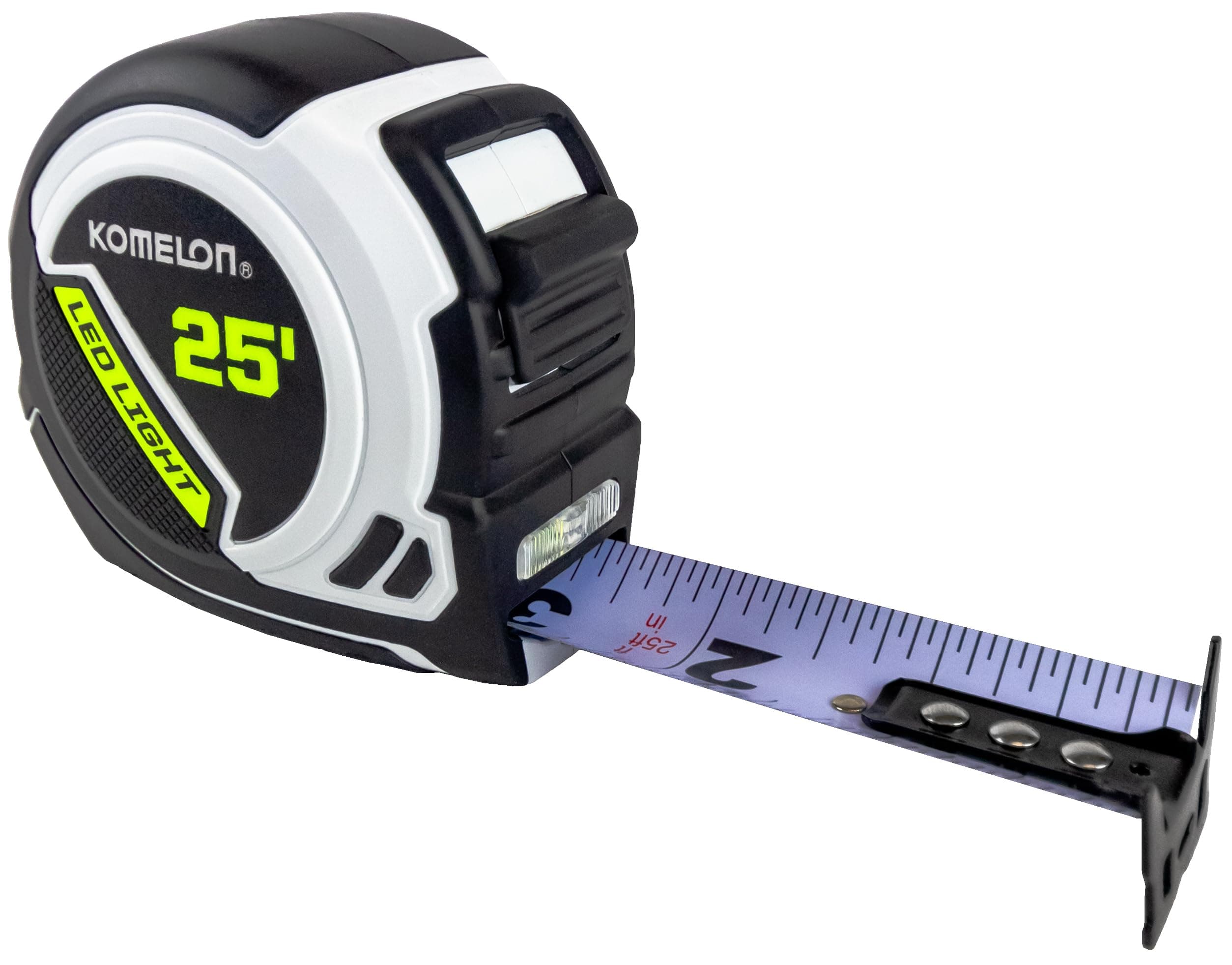 LED Light Tape Measure, White/Black - 25ft. - 25LED