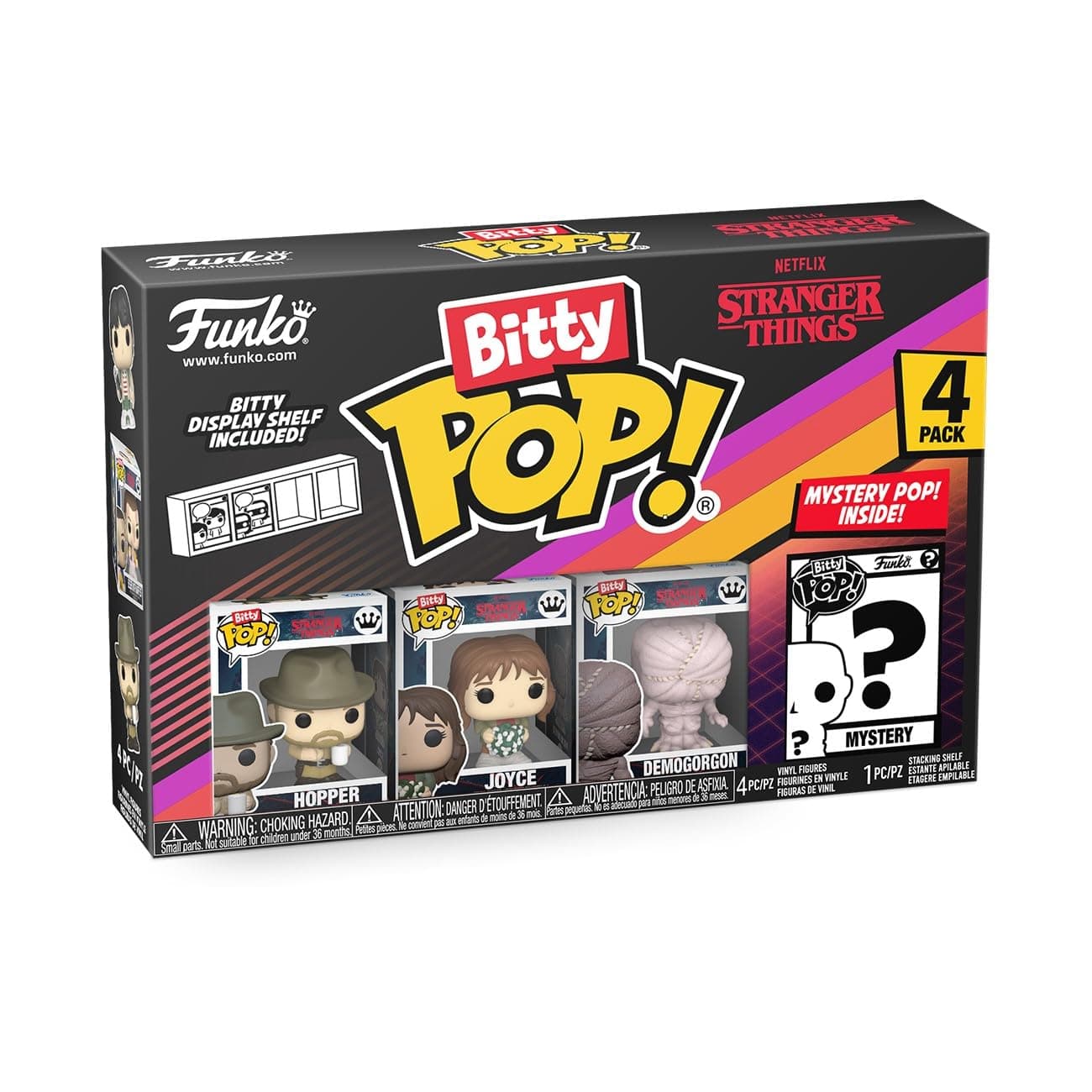 Funko Bitty Pop! Stranger Things Jim Hopper 4-Pack Vinyl Figures New