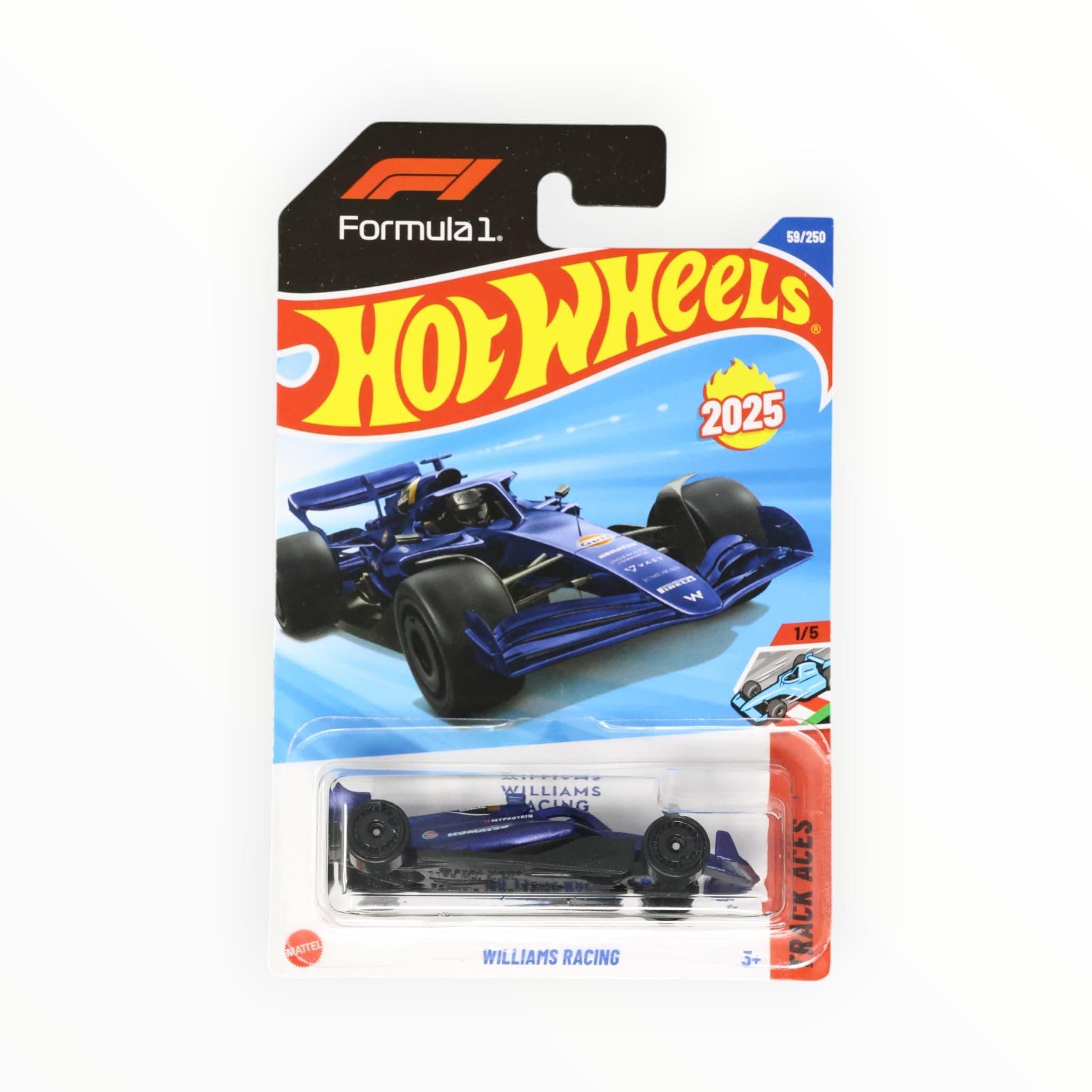 Hot Wheels Williams Racing [Blue], Track Aces 1/5, 59/250, 1:64 Scale Diecast Car