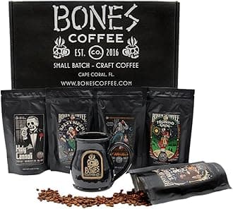 Favorite Flavors Sample Pack, Flavored Ground Beans Sampler Gift Box Set With Specialty Mug, Pack of 5 Assorted Flavored Beans (Ground)
