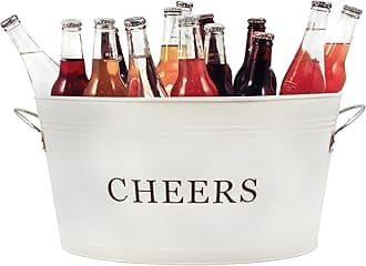 True Vino Country Home "Cheers" Galvanized Ice Bucket