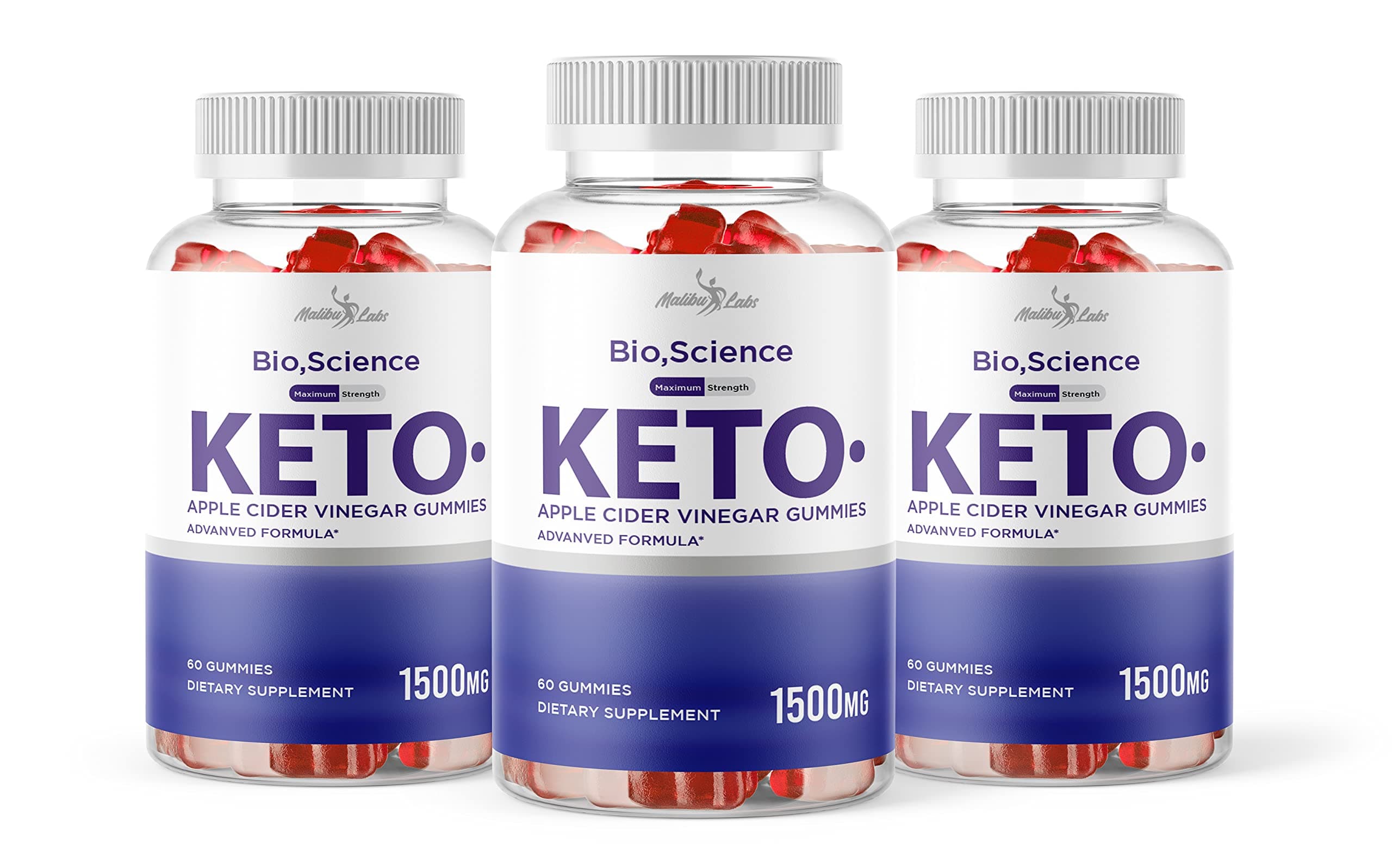 Bio Science Keto ACV Gummies Weight Loss - 1500mg Once a Day, Strong Time Released Advanced Ketogenic Formula - Premium Apple Cider Vinegar Ketosis Gummies (3 Pack) 90-Day Supply Tank