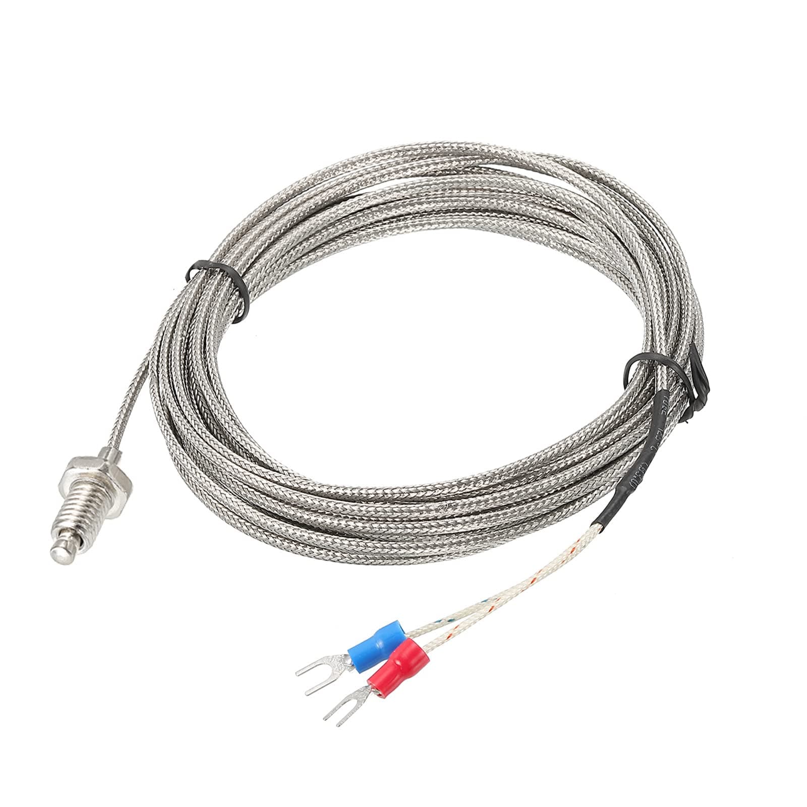 MECCANIXITY K Type Thermocouple Temperature Sensor M8 Screw Temperature Probes 16ft 0 to 800°C(32 to 1472°F)