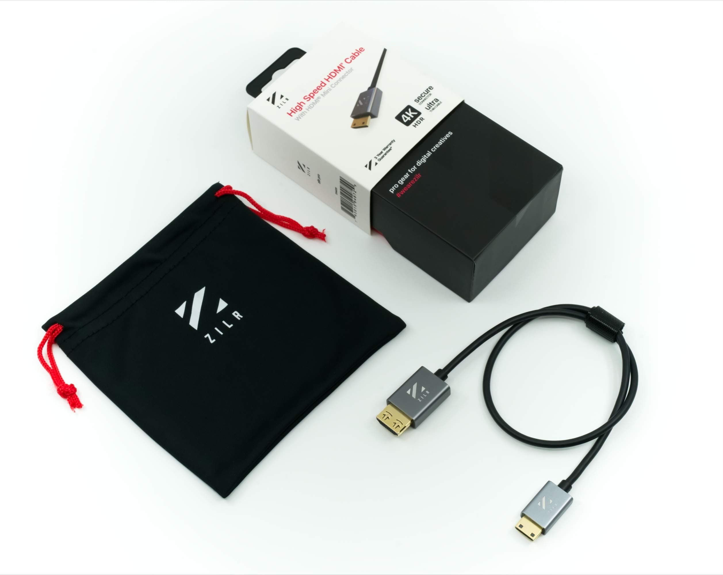 ZILR10bit High Speed HDMI Cable 4K HD Ethernet HDMI Type A to Type C Mini 45cm HDMI Cable Ultra HDMI Cable 4K HDCP2.2 4K HDMI Camera HDMI Cable